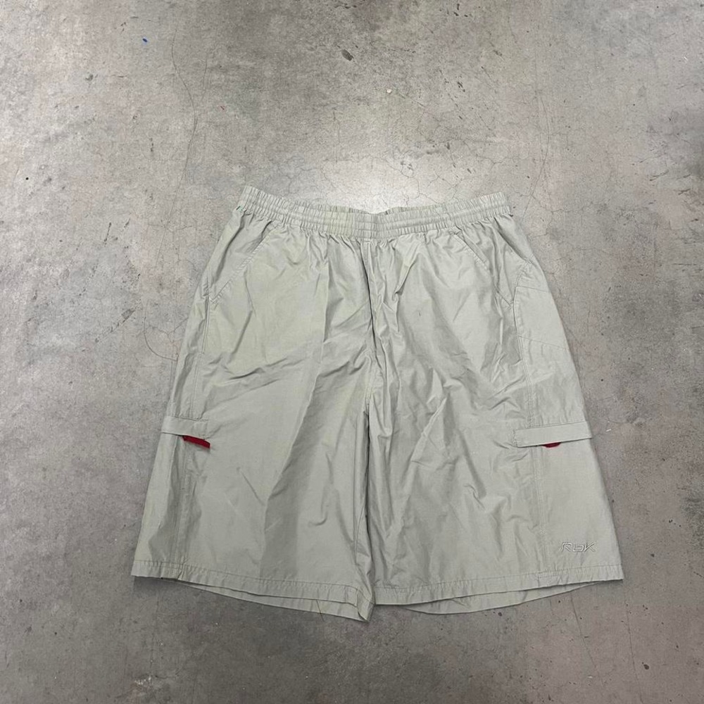 Y2K baggy lightweight nylon Reebok cargo‎ shorts